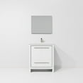 thumbnail image 5 of Lafarre 30 in W White Bath Vanity, Cultured Marble Top, Chrome Faucet Set and 28 in Mirror, 5 of 9