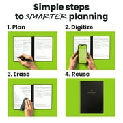Rocketbook Reusable Flex Planner - Daily, Weekly, Monthly, Annual Executive Size Black