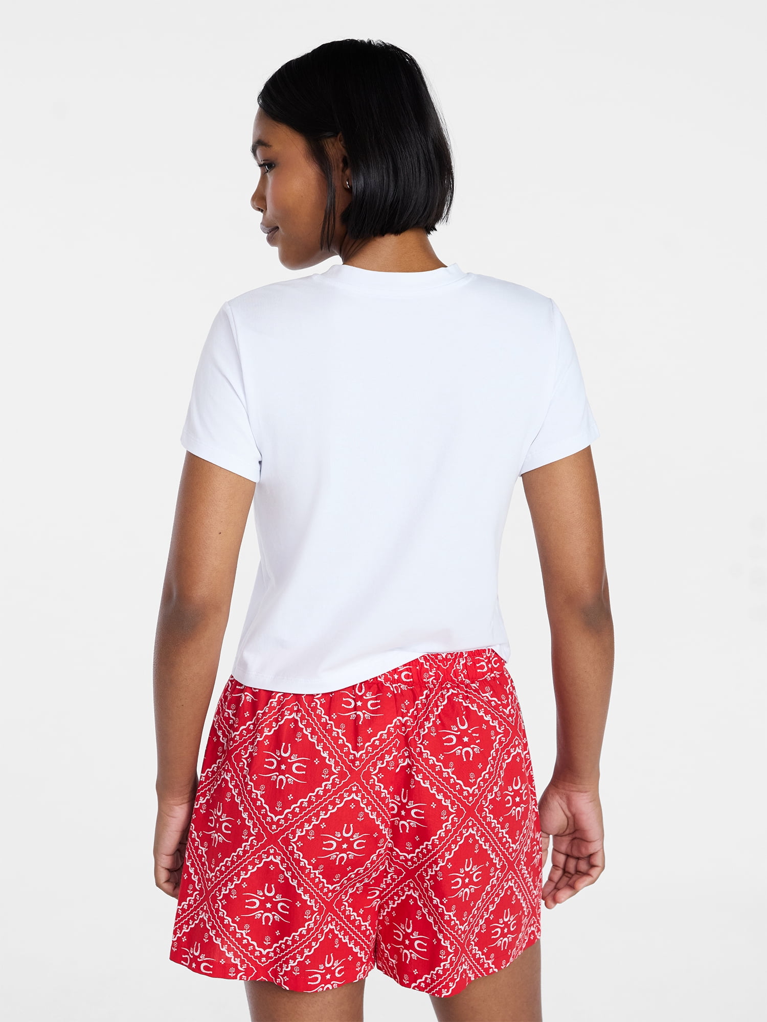 No Boundaries Graphic Baby Sleep Tee with Short Sleeves, Women's XS-XXL