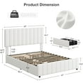 thumbnail image 2 of COZONY Full/Queen/King Bed Frame with 4 Storage Drawers, Adjustable Headboard, No Box Spring Needed, Easy Assembly, 2 of 10