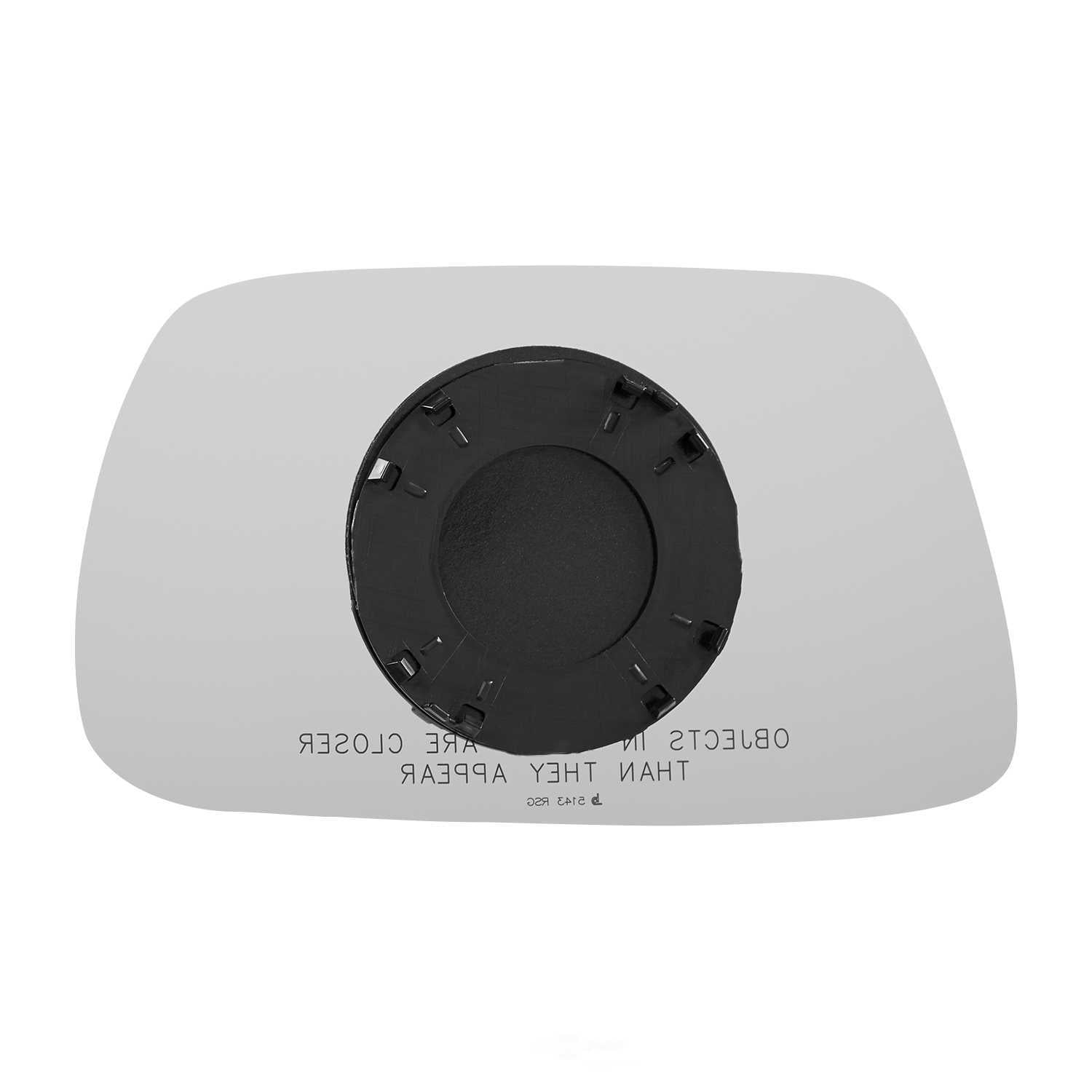 Burco Side View Mirror Replacement Glass with Motor Mount Plate - Clear Glass - 5143RSG