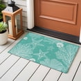 thumbnail image 5 of Teal Coastal 2'x3' Washable Rug, Starfish Coral Summer Beach Ocean Non-Slip Soft Doormat Area Rugs for Entrance Bathroom Bedsides, StainResistant Carpet for Kitchen Bedroom, Entryway Floor Mat, 5 of 9