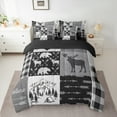thumbnail image 3 of Homewish Jungle Wildlife Moose 7pcs Bedding Comforter Set,Adventure Camper Queen Bedding Sets,Rustic Farmhouse Cabin Queen Sheet Sets For Boys Teens,Ultra Soft Home Decor Reversible, 3 of 9