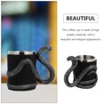 thumbnail image 4 of 1pc Creative Milk Cup Stainless Steel Water Cup Home Drinking Cup (Silver Black), 4 of 8