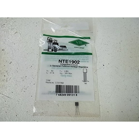 NTE ELECTRONICS NTE1902 LINEAR VOLTAGE REGULATOR, 9V, TO-92 (1 piece) - NTE1902