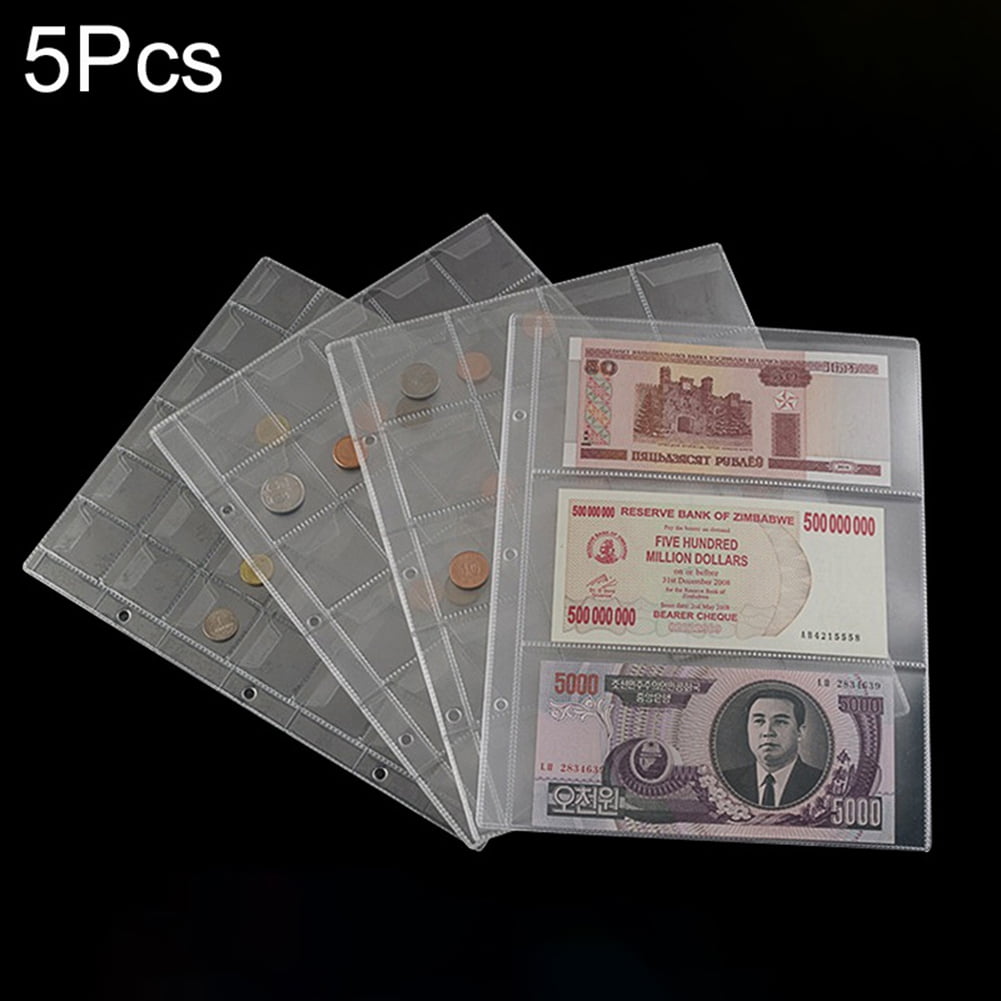 jiaroswwei 5Pcs 3 Pockets Pages Paper Money Album Jordan | Ubuy