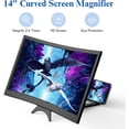 thumbnail image 4 of 12" Curved Screen Magnifier for Cell Phone -3D HD Magnifing Projector Screen Enlarger for Movies, Videos, and Gaming – Foldable Phone Stand Holder with Screen Amplifier–Compatible with All Smartphones, 4 of 5