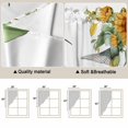 thumbnail image 5 of Swag Valance Curtains for Windows, Sunflower Light Filtering Kitchen Curtains with Rod Pocket, Summer Flowers Hummingbird Retro Decorative Window Treatment Valances for Living Room, 36x63 - 2 PCS, 5 of 9