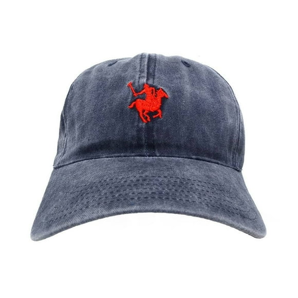 Gorra Polo Club Yorkshire Unitalla con Logo Bordado y Efecto Acid Wash Marino