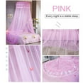 thumbnail image 3 of Round Hoop Princess Girl Garden Lace Bed Crown Mosquito Net,Suitable For Queen Shuangquan King Size Bed,Four Colors,Size:25.6 "x 102" (Top Diameter X Height), 3 of 14