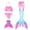 Pink590, variant on RUTAYY Girls Swimwear Set With Adjustable Colorful Fish Tail And For Pool Beach Summer Outfit 3-13 Years Swimsuit And Swim Shorts Vacation Tropical Beachwear,9-10 Years