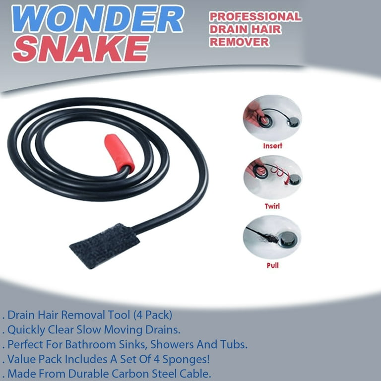 4 Sink Snake Drain Hair Removal Cleaner Tool