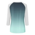 thumbnail image 4 of Shirt for Women's Fashion Casual Raglan Sleeve Round Neck 3/4 Sleeve Loose Printed T-Shirt Ladies Top, 4 of 5