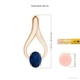 thumbnail image 3 of ANGARA Natural 1.55 Ct Oval Sapphire Wishbone Pendant in 14K Rose Gold for Women (Size-8x6mm) | September Birthstone, Birthday, Anniversary, Jewelry Gift for Women | Natural Blue Sapphire Necklace, 3 of 7