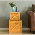 thumbnail image 2 of Square Decorative Wooden Chest Trunk, 2 of 10