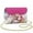 Beautiful Flower, variant on Pink Cow Pattern Womens Crossbody Flap Bag Trendy Medium Flap Crossbody Handbag with Chain Strap Leather Trendy Shoulder Bag for Women for Day & Night