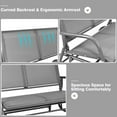 thumbnail image 4 of PetFurnishn Swing Glider Chair 48 Inch with Spacious Space, 2 People Swing Lounge Glider Chair Patio Bench Outdoor & Indoor for Patio, Backyard, Poolside, Lawn Steel Rocking Garden Loveseat (Gray), 4 of 9