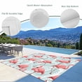 thumbnail image 3 of Pink Flamingo Outdoor Rug for Patio/Deck/Porch, Non-Slip Large Area Rug 6 x 9 Ft, Blue Summer Tropical Plants Leaves Indoor Outdoor Rugs Washable Area Rugs, Reversible Camping Rug Carpet Runner, 3 of 8