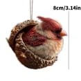 thumbnail image 4 of 2D Christmas Tree Pendant Christmas Decoration Pendant Christmas Tree Tag Theme Party Crafts Ornament 6PC, 4 of 7