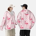 thumbnail image 4 of Lsque Cute Flamingo with Heart UPF 50+ Lightweight Sun Protection Men's Women's Long Sleeve Shirt, Hoodie Performance -Small, 4 of 9