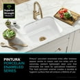 thumbnail image 5 of KRAUS Pintura 23-inch 16 Gauge Undermount Single Bowl Enameled Steel Kitchen Sink in White, 5 of 13