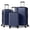 Navy Blue, variant on 20in 24in 28in 3PCS Suitcase Set Vertical Striped Frosted Case ABS Trolley Case, Black