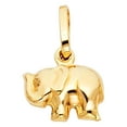 thumbnail image 2 of Ioka-14K Yellow Gold Elephant Strength & Luck Charm Pendant with 1.2mm Figaro 3+1 Chain Necklace - 16", 2 of 6