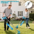 thumbnail image 6 of Weed Wacker Cordless String Trimmer 21V with 2 Batteries Metal Blades Adjustable Pole for Garden Yard Lawn, 6 of 8