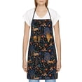 thumbnail image 3 of Pofeuu fall fox deer bird Print Aprons with Pockets, Cute Aprons for Kitchen, Cooking, Server, Barber, Chef Apron, 3 of 7