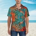thumbnail image 2 of Kll Men'S Hawaiian Shirt Short Sleeve Button Down Beach Shirts-Mandala Colorful 1, 2 of 7