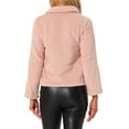 thumbnail image 3 of INSPIRE CHIC Cropped Fleece Jacket for Women's Stand Collar Zip-Up Faux Fur Coats, 3 of 6