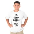 thumbnail image 4 of Keep Calm Fish On Fishing Enthusiast Boys Kids T Shirt Tees Tops Teen Brisco Brands S, 4 of 6