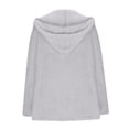 thumbnail image 4 of Fleece Jacket Women Fall Winter Long Sleeve Hooded Pocket Solid Color Double Face Fleece Warm Casual Jacket For Cold Weather Women's Down Jacket, 4 of 5