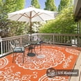 thumbnail image 3 of MeyJey 8'x10' Outdoor Rugs for Patio, Patio Rug Waterproof RV Mats, Plastic Straw Camping Area Rug for Indoor Porch Balcony Beach Mat, Orange, 3 of 6