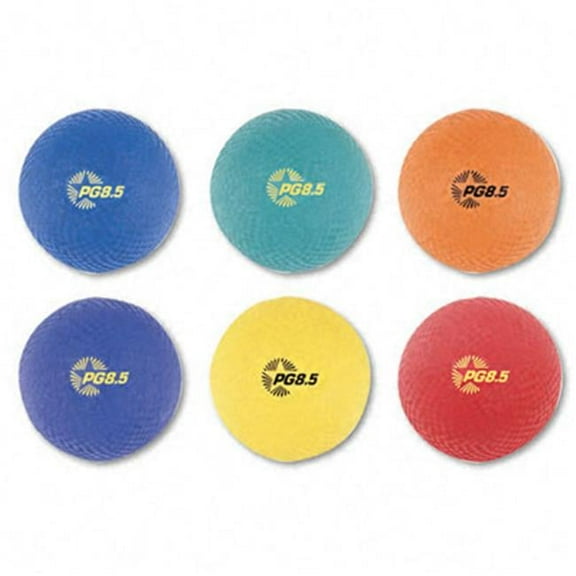 Playground Ball Set Nylon Assorted Colors Six per Set