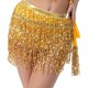 thumbnail image 3 of Falda de danza del vientre Yinane Bufanda de cadera lentejuelas brillantes oro, 3 of 7