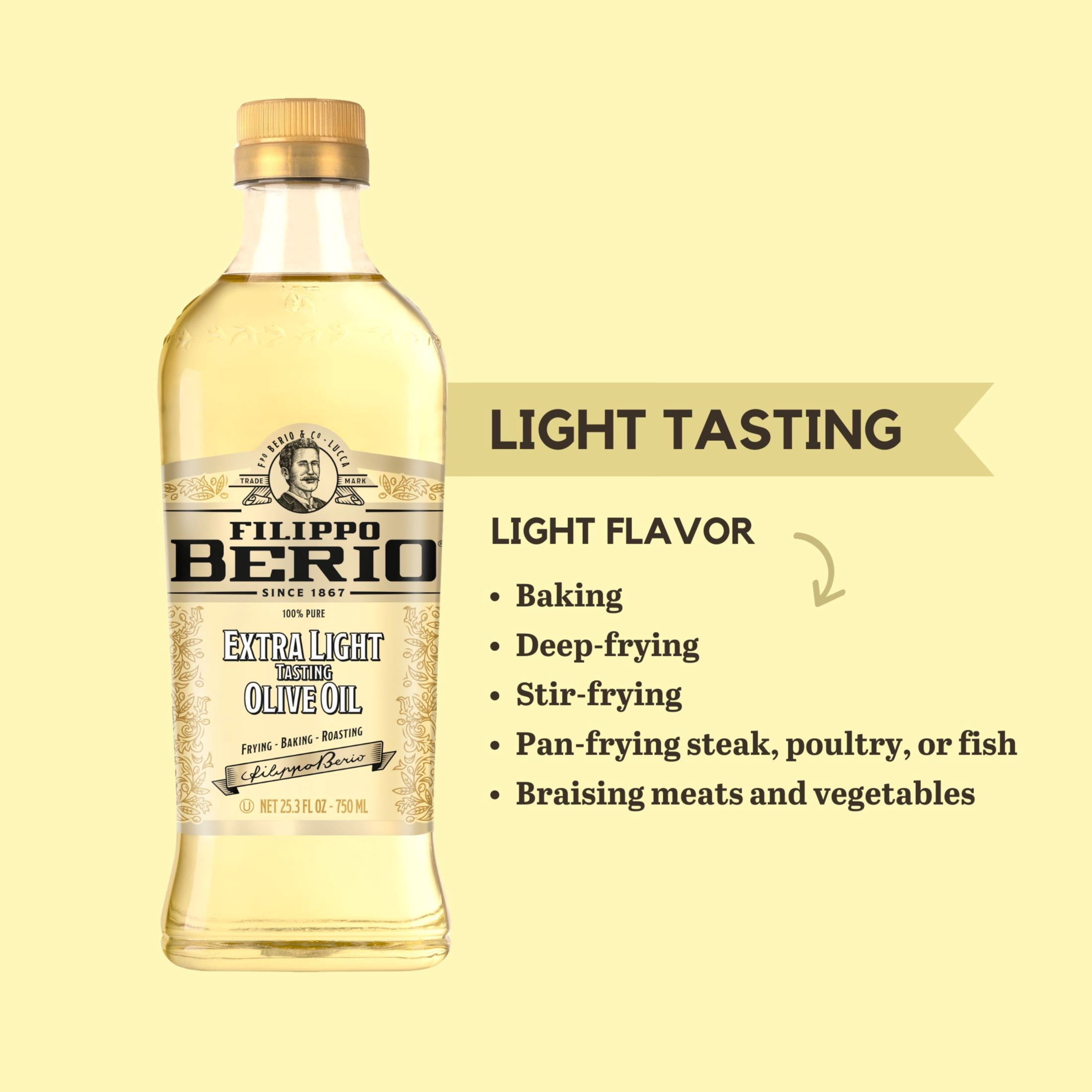 (6 pack) Filippo Berio Extra Light Tasting Olive Oil 25.3 Fl Oz