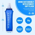 thumbnail image 3 of UTOBEST Frasco Blando, Paquete de 2 Botellas para Correr de Frasco Blando de 500 ml, Frasco Plegable para Correr de TPU, Frasco Plegable portátil de Mano para Viajes, Senderismo, Ciclismo, Paseo por l, 3 of 5
