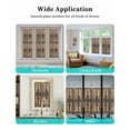 thumbnail image 6 of Window Privacy Film Wooden Plank Stained Glass Window Film Decorative Sun Block Window Cover Rustic Farmhouse Brown Black Barn Door Window Clings Static Adhesive Sticker for Bathroom 35.4"x78.7", 6 of 7
