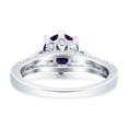 thumbnail image 3 of Natural Amethyst Size-9 Art Deco Round Cathedral Ring Classic Vintage Style CZ Wedding Engagement Ring For Women 925 Sterling Silver Gifts For Her, 3 of 6