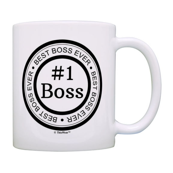 ThisWear Boss Coffee Mug Best Boss Ever #1 Boss Cup Manger Mug Supervisor Gifts Coffee Mug