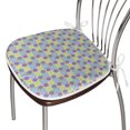 thumbnail image 3 of Abstract Dining Chair Pad, Seamless Pattern with Citrus Like Lemon Lime Tangerine Orange Print, Water Resistant Pillow with Straps for Kitchen Seats, 12 Pieces Set, Pale Green and Violet, by Ambesonne, 3 of 5