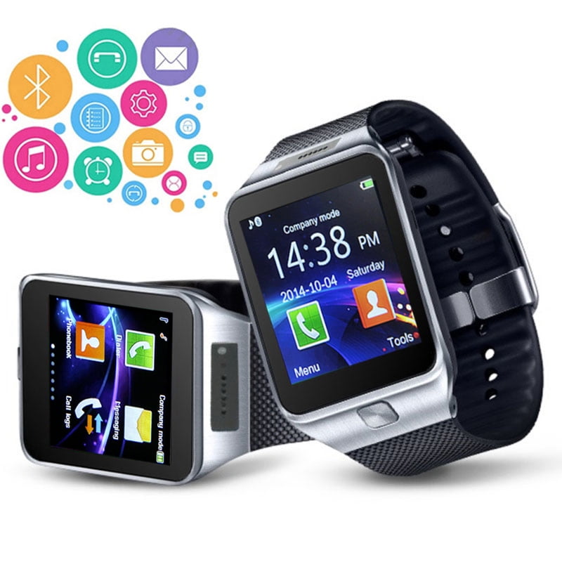 SWAP Smartwatch Touchscreen Wrist Watch Smart Phone Bluetooth Sync w/ Optional SIM Card Slot Built-in Camera Universal Compatible with iPhone & Android Smartphone for Kids Men Women - Great Gift!