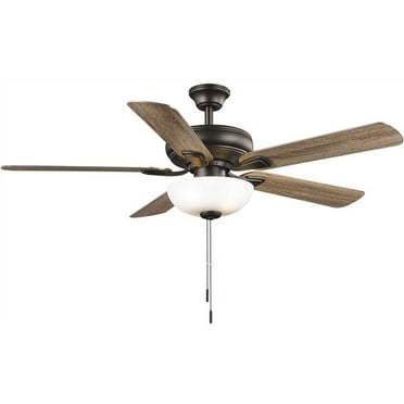 Hampton Bay 37851 Rothley II 52 in. LED Matte Black Ceiling Fan with Light Kit