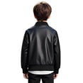 thumbnail image 6 of Liyamei Boys Leather Jacket with Stand Collar for Fall Casual Fashion Wear Size 3-4 Years, 6 of 6