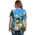 thumbnail image 5 of Ninjago Women's Shirt V-Neck Breathable Short-Sleeve T-Shirt Casual Fashion Tee Soft & Trendy Blouse M, 5 of 8