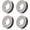 Silver, variant on Metal Push Snap Together Grommet Flat Surface Snap Rings Eyelet O-Rings Purse Loop Easy Installation Pack of 4 (11mm (7/16"), Gunmetal Black)