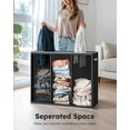 thumbnail image 3 of 3 Section, Extra Large Laundry Hamper with Lid, Dirty Clothes Hamper with Sturdy Handle, Large Laundry Basket Organizer for Laundry Room, Bedroom, Hampers for Laundry, 3 of 9