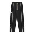 thumbnail image 6 of sususu Winter Pants for Men,Men's Contemporary Patchwork Drawstring Sweatpants Flexible Casual Trousers With Multiple Pockets For Everyday Wear Comfort - Black, 6 of 7