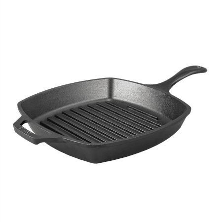 Lodge Cast Iron 10.5  Seasoned Square Grill Pan